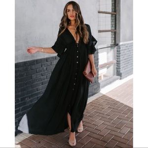 Jaclyn pocketed button down maxi